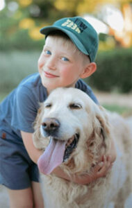 child and dog